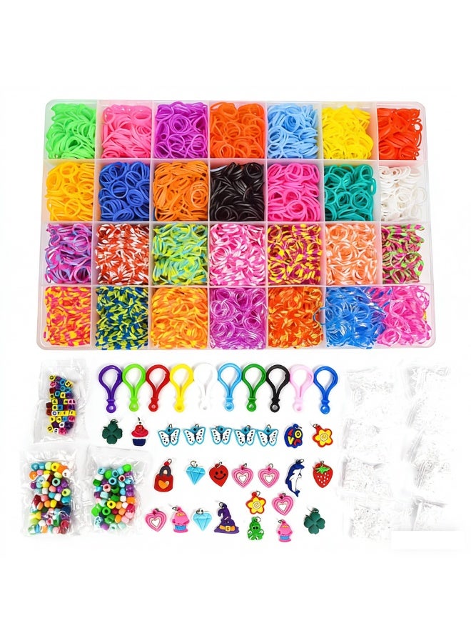 ChicAbode Children DIY Rubber Band Bracelet Making Kit, Rainbow Color Craft Set for Kids, Creative Handweaving Jewelry Toy, Birthday Gift for Girls Boys, Boxed Arts & Supplies - Image 1
