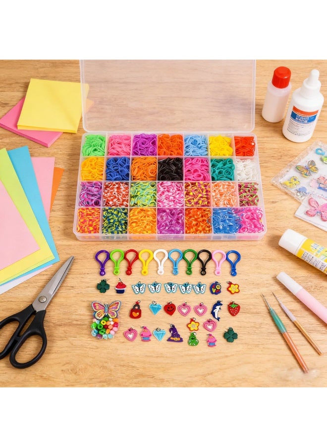 ChicAbode Children DIY Rubber Band Bracelet Making Kit, Rainbow Color Craft Set for Kids, Creative Handweaving Jewelry Toy, Birthday Gift for Girls Boys, Boxed Arts & Supplies - Image 5