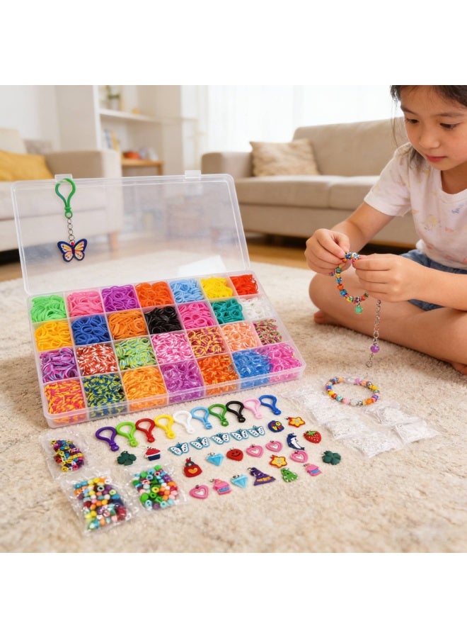 ChicAbode Children DIY Rubber Band Bracelet Making Kit, Rainbow Color Craft Set for Kids, Creative Handweaving Jewelry Toy, Birthday Gift for Girls Boys, Boxed Arts & Supplies - Image 3