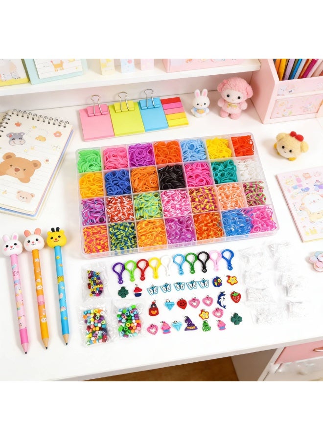 ChicAbode Children DIY Rubber Band Bracelet Making Kit, Rainbow Color Craft Set for Kids, Creative Handweaving Jewelry Toy, Birthday Gift for Girls Boys, Boxed Arts & Supplies - Image 2