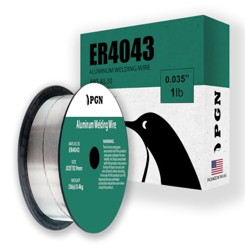 PGN Bearings PGN Aluminum MIG Welding Wire - ER4043 .035 Inch - 1 Pound Spool - Aluminum MIG Wire with Silicon for Puddle Fluidity and Enhanced Weld Durability - For All Position Gas Welding - Image 1