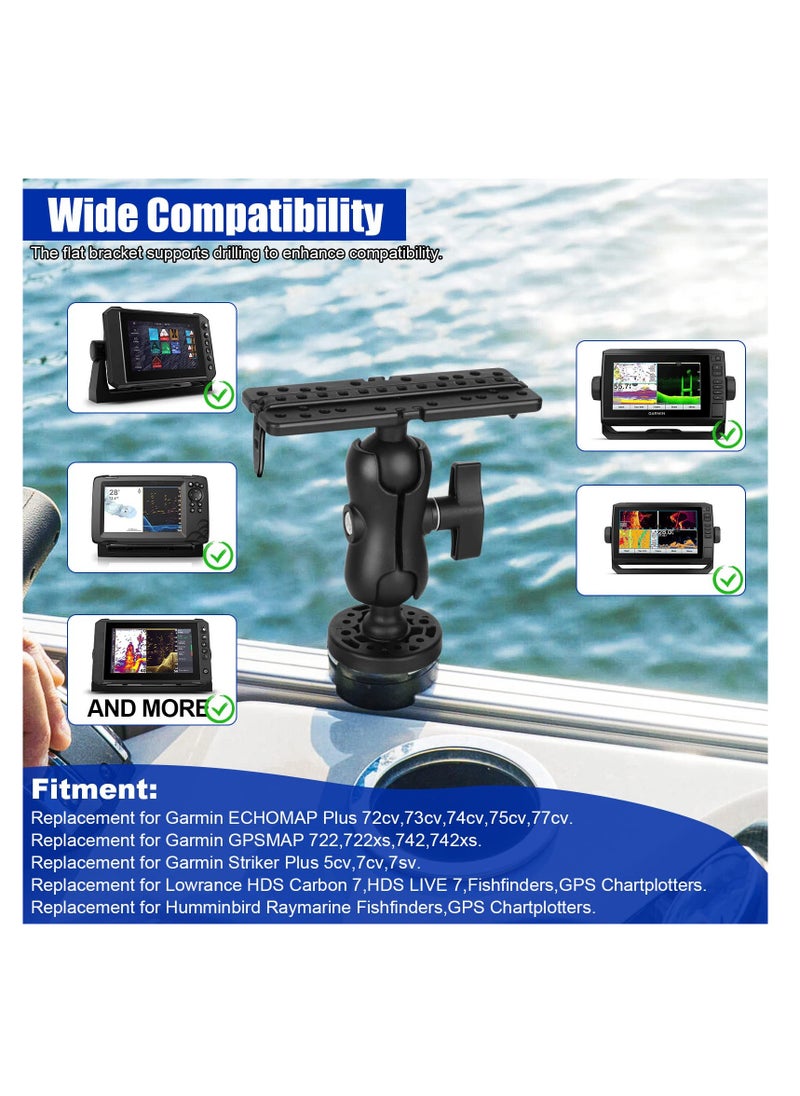 Excefore Fish Finder Accessories, Fish Finder Mount Base, 360 Degree Swivel Electronics Fishfinder Mount, Universal Mounting Plate  - Image 3