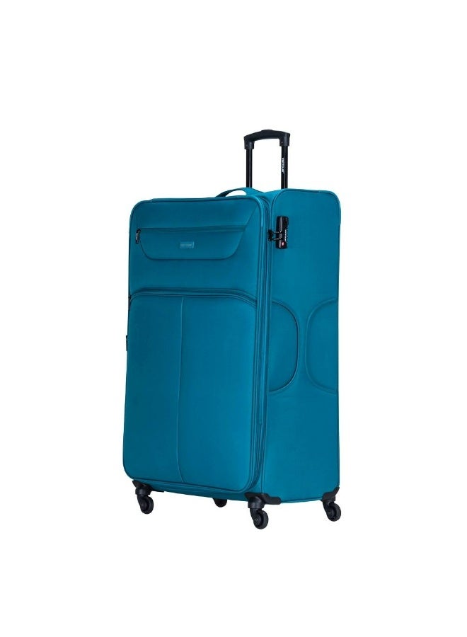 VIPTOUR 4-Piece Fabric Softside Luggage Set with 360° Spinner Wheels & Number Lock – Durable Polyester Travel Trolley Bag (20’’ / 24’’ / 28’’ / 32’’) - TARQUOISE - Image 4