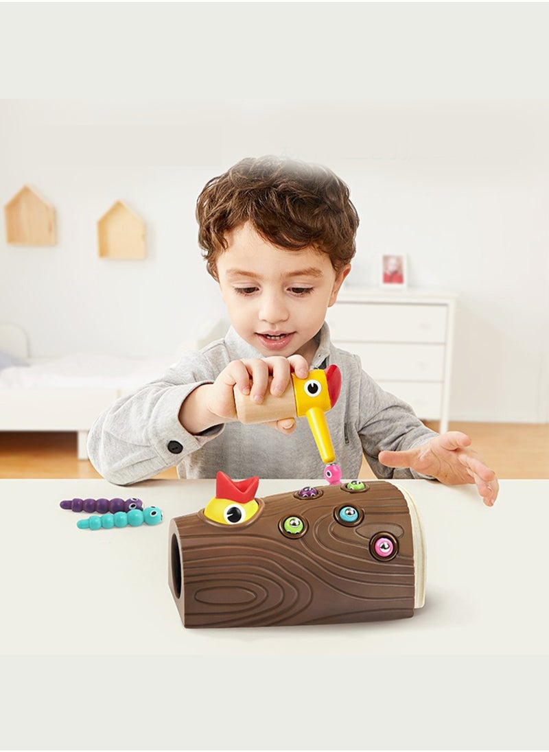 Generic - Tebaoer Fishing Wood Toy Catching Insects Boys And Girls Baby Toddler Children's Educational Magnetic Hand-eye Coordination - Image 1