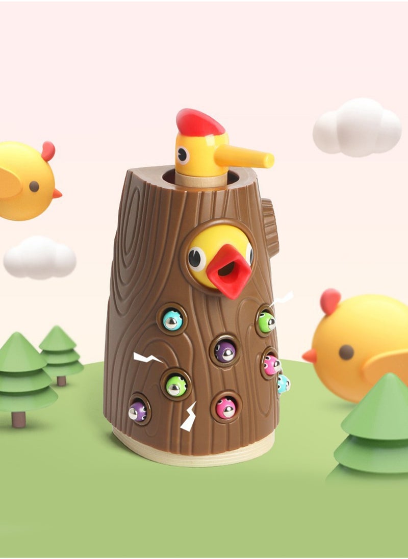 Generic - Tebaoer Fishing Wood Toy Catching Insects Boys And Girls Baby Toddler Children's Educational Magnetic Hand-eye Coordination - Image 1