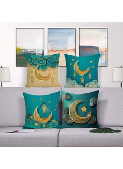 FASHION HOME Set of 4 Cushion Covers Decorative Throw Pillow cases for Living Room Garden Outdoor Décor  - Image 2