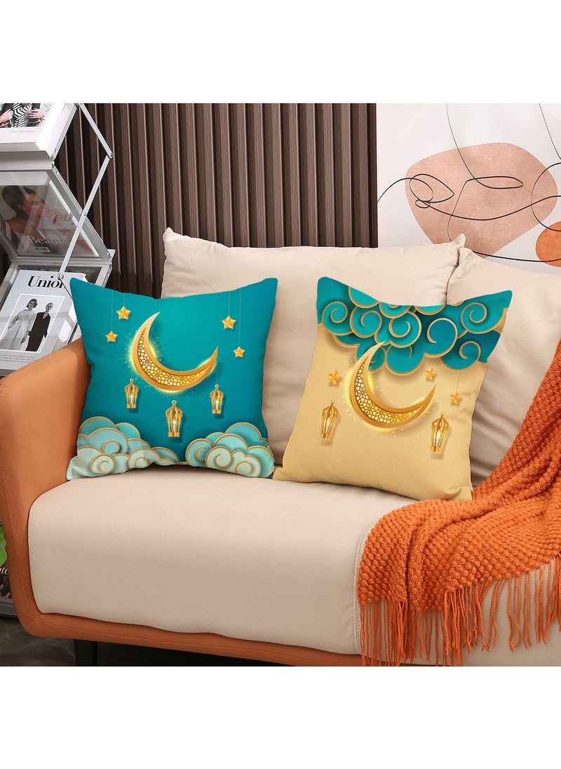 FASHION HOME Set of 4 Cushion Covers Decorative Throw Pillow cases for Living Room Garden Outdoor Décor  - Image 5