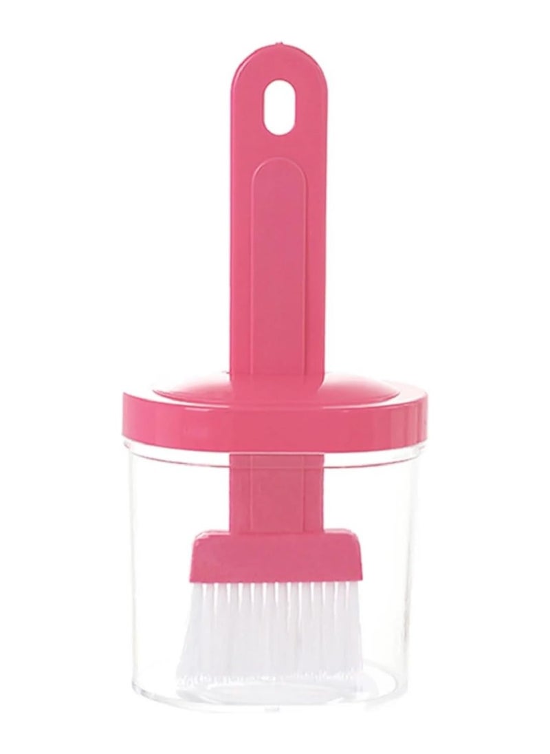 LIMITLESS Barbecue Silicone Oil Brush With Oil Bottle- Perfect for Baking, Cooking, BBQ, Camping and Outdoor Picnics - Kitchen and BBQ Accessories Oil Brush for Home Use (Pink)  - Image 1