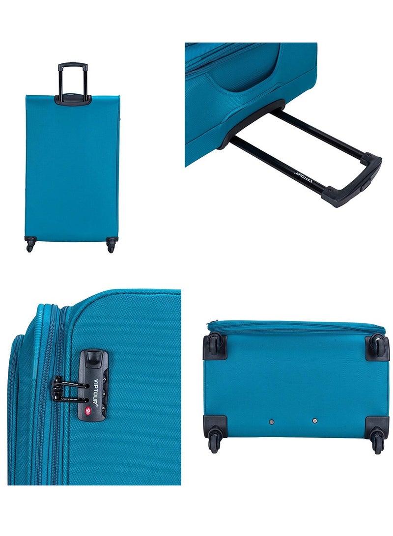 فيبتور مجموعة من 4 حقائب سفر جاكارد بوليستر خفيفة الوزن مع قفل رقم 20,24,28,32 بوصة - Image 5