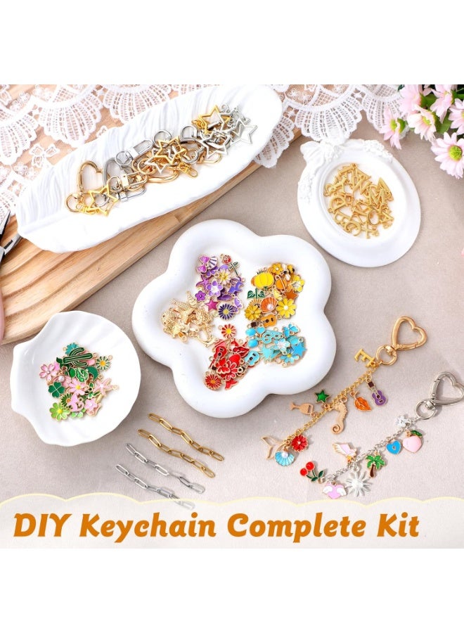 Bukela Highergo 922 Pcs Charms Lip Gloss Keychain Making Kit DIY Craft Supply Including 24 Keychain Clip 28 Extender Chain 208 Charms Jewelry Plier for Custom Bag Phone Crafting Jewelry Making Kit - Image 4