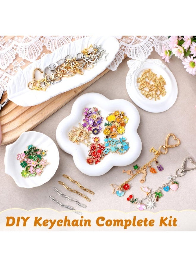 Bukela Highergo 404 Pcs Charms Lip Gloss Keychain Making Kit DIY Craft Supply Including 24 Keychain Clip 28 Extender Chain 208 Charms Jewelry Plier for Custom Bag Phone Crafting Jewelry Making Kit - Image 4
