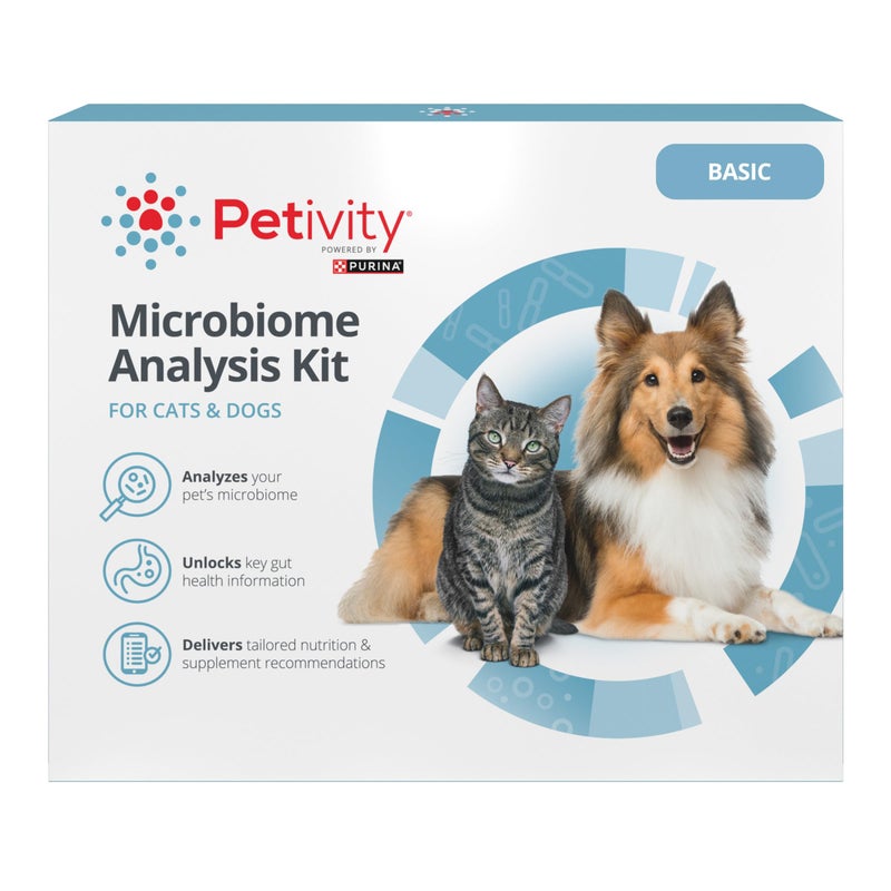 Petivity Microbiome Analysis Kit - Basic for Cats and Dogs, Powered by Purina - 4.8 oz. Box - Image 1