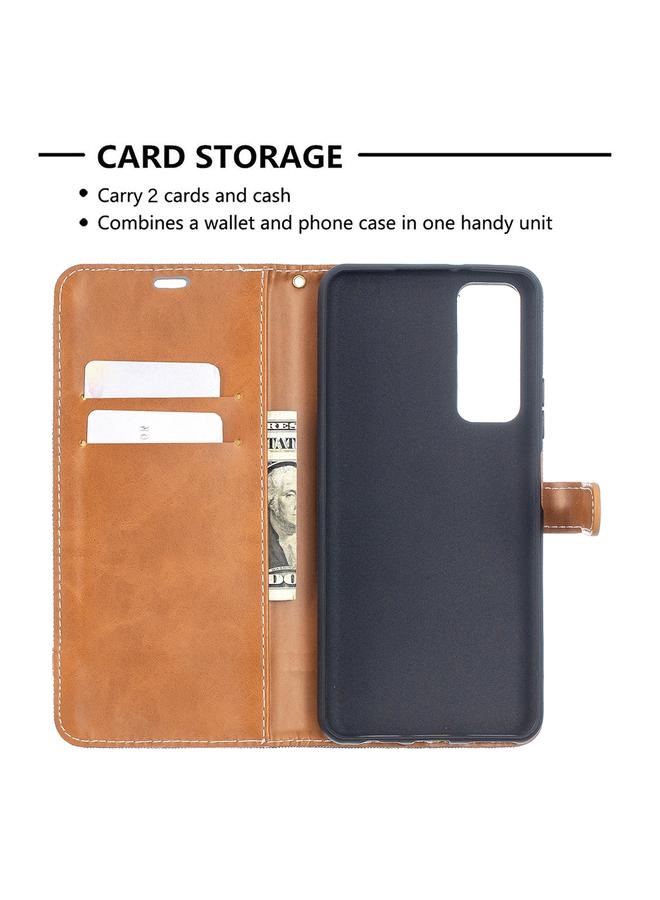 Zaboon Case For Huawei P smart 2021 / Y7a Lite Color Matching Denim Texture Horizontal Flip Leather Case with Holder & Card Slots & Wallet & Lanyard - Image 5