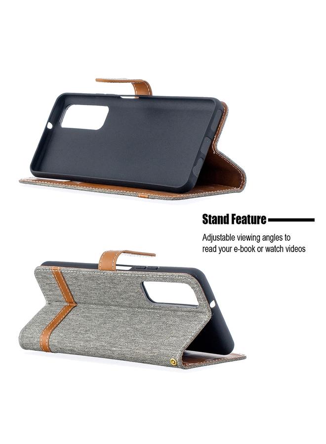 Zaboon Case For Huawei P smart 2021 / Y7a Lite Color Matching Denim Texture Horizontal Flip Leather Case with Holder & Card Slots & Wallet & Lanyard - Image 4