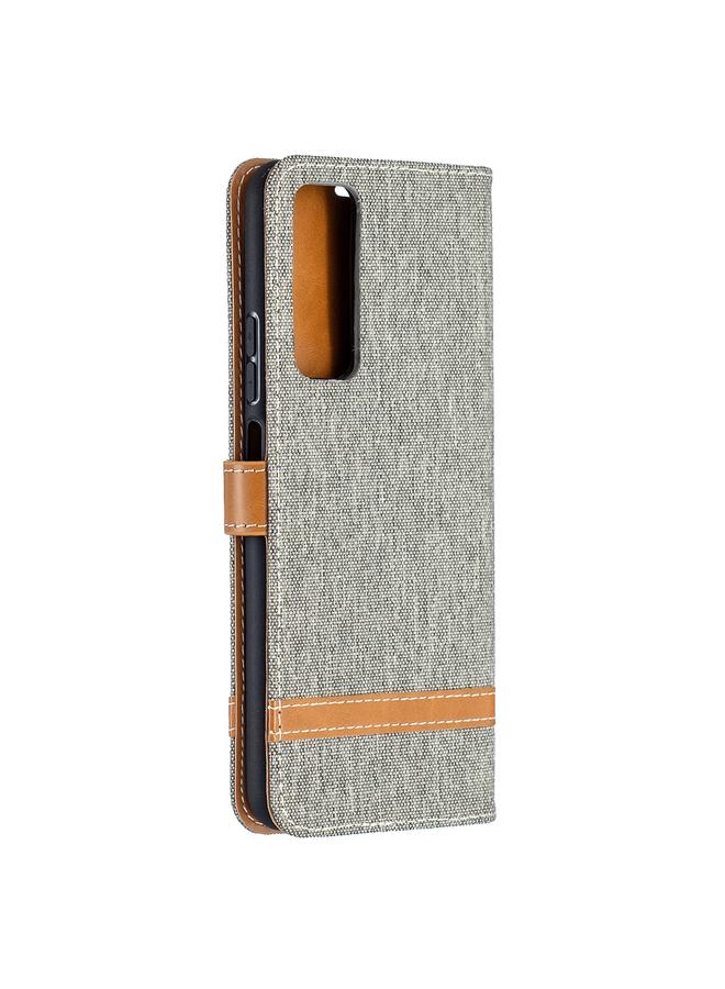 Zaboon Case For Huawei P smart 2021 / Y7a Lite Color Matching Denim Texture Horizontal Flip Leather Case with Holder & Card Slots & Wallet & Lanyard - Image 3