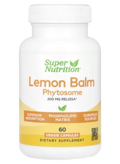 Super Nutrition Lemon Balm Phytosome 200 mg 60 Veggie Capsules 