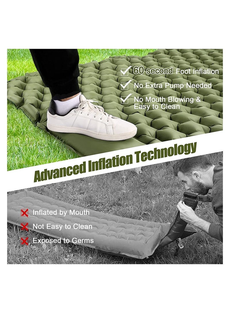 Generic Double Camping Sleeping Pad Inflatable Presser Foot Ultralight 2 Person Pillow Hiking Travel Backpacking Tent  - Image 3