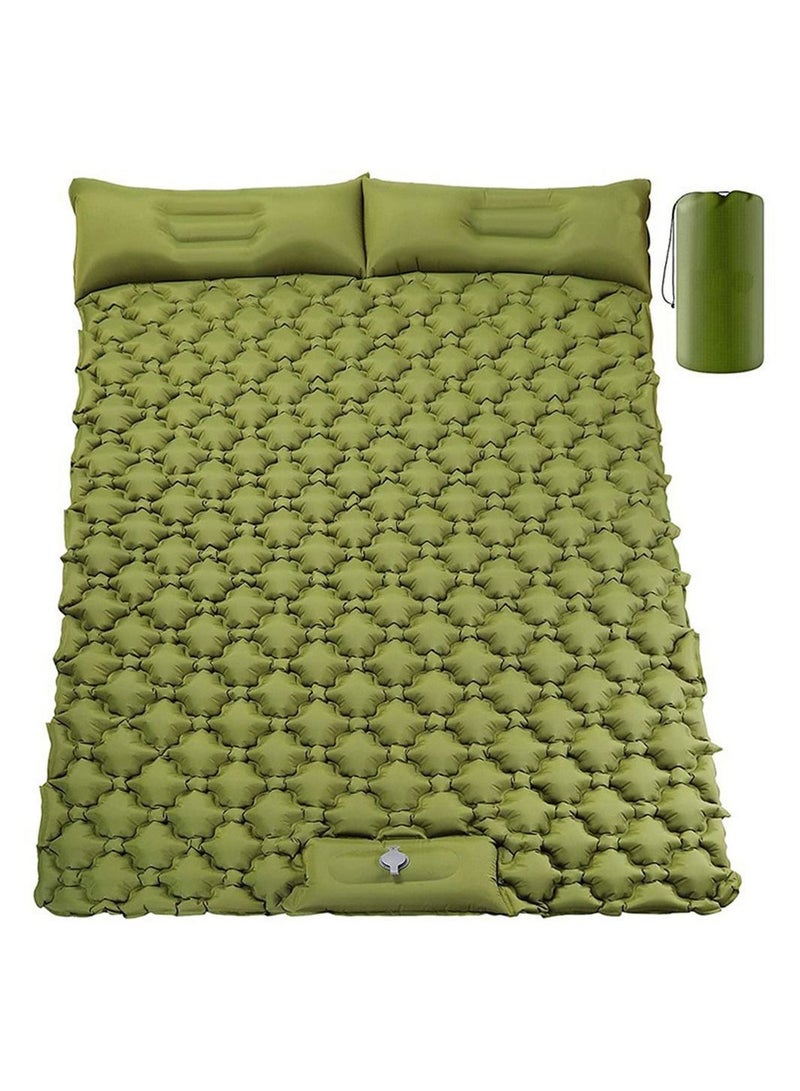 Generic Double Camping Sleeping Pad Inflatable Presser Foot Ultralight 2 Person Pillow Hiking Travel Backpacking Tent  - Image 1