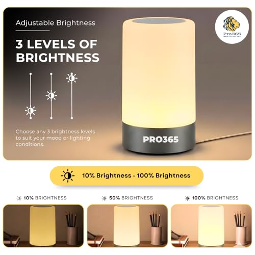 PRO365 Touch Lamp | Short Press 3 Light Modes | Long Press Multiple Brightness Levels | Ideal for Small Lamps, Kids Area, Emergency Situations, Cars, Reading - Image 5