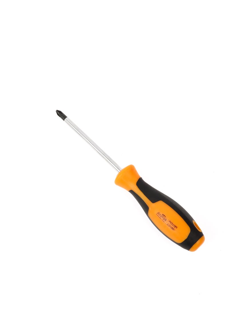 JUSTER Magnetic Cross Screwdriver 100/6 with Rubber Handle  - Image 1