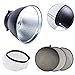 fotoconic fotoconic Fotoconic 7" Standard Reflector with 20, 40, 60 Degree Honeycomb Grid & Diffuser Sock for Bowens Mount Studio  - Image 2