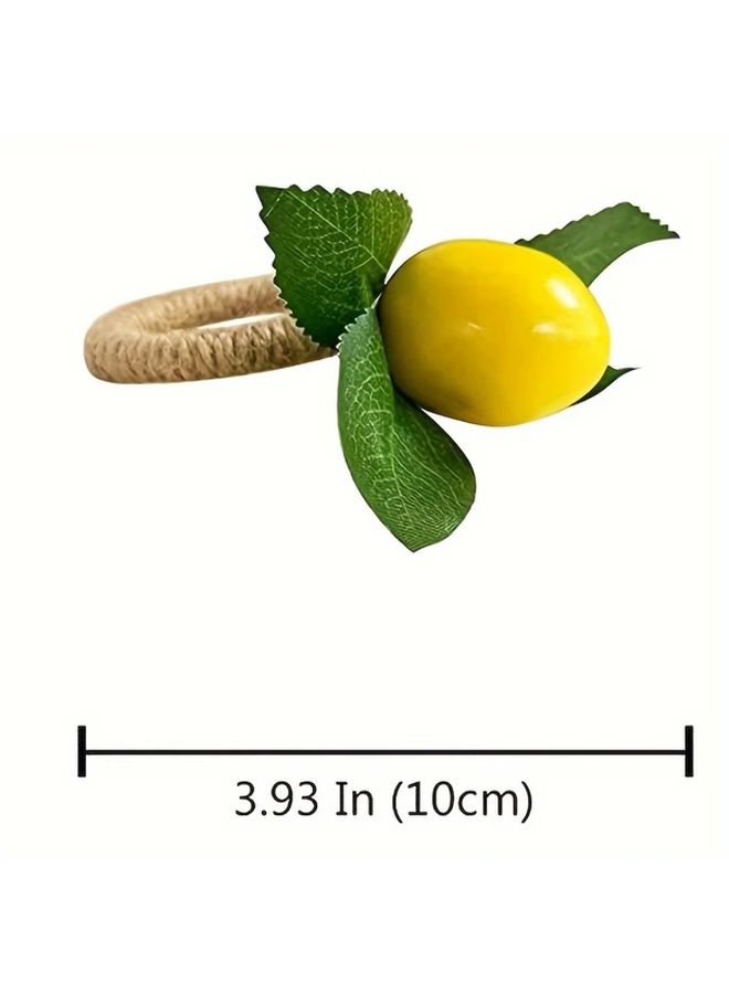 10pcs Realistic Lemon Napkin Rings For Weddings Dinners Banquets And Napkin Holders - Image 4