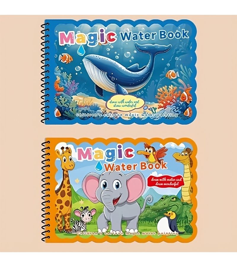 Set of 2 Reusable Watercolor Books with Panda Paradise And Fruit Paradise Designs For Educational Art Projects Boosting Color Awareness And Stress Relief Suitable for Classroom Settings Ideal for Back To School Gifts - Image 4