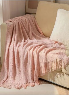 Kutis 1-Piece Lightweight All Season Blanket Sofa Blanket Summer Blanket Acrylic Fiber Pink 180x127 cm  - Image 1