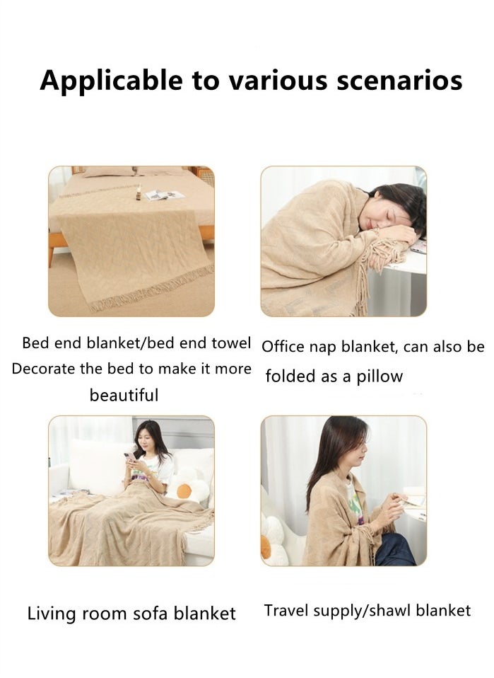 Kutis 1-Piece Lightweight All Season Blanket Sofa Blanket Summer Blanket Acrylic Fiber Pink 180x127 cm  - Image 4