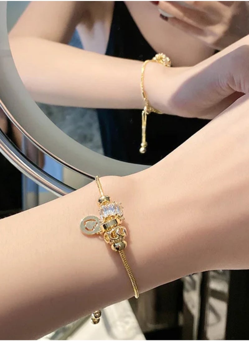 sixtyfour Elegant Gold Plated Bracelet For Women  - Image 5