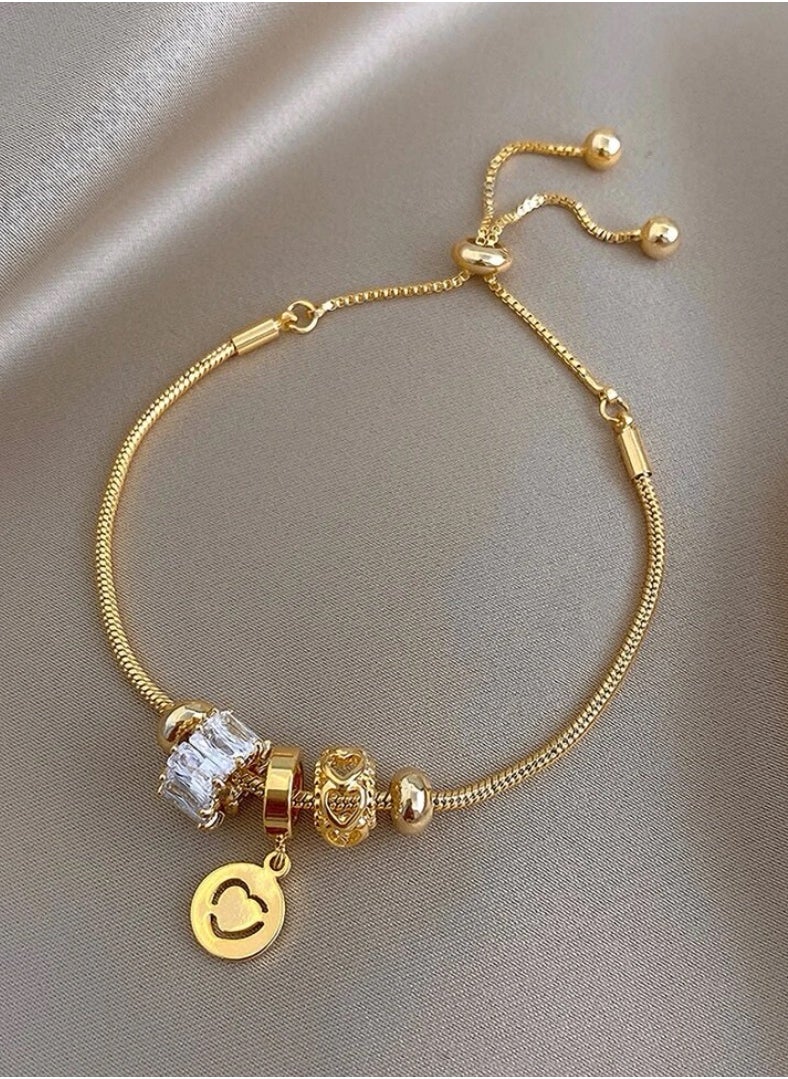 sixtyfour Elegant Gold Plated Bracelet For Women  - Image 3