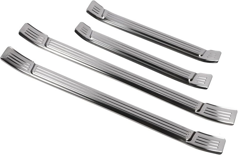 Silver Brushed Door Sill Protector Scuff Plate Trim For 2024 Tacoma 4PCS - Image 5