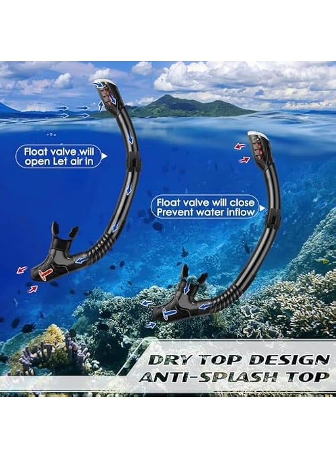 Generic Diving Mask Dry Snorkel Set Adult and Young, Anti-Fog Anti-Leak Snorkel Mask, 180° Panoramic Ultra-Clear Diving Mask, Soft and Comfortable - Image 3