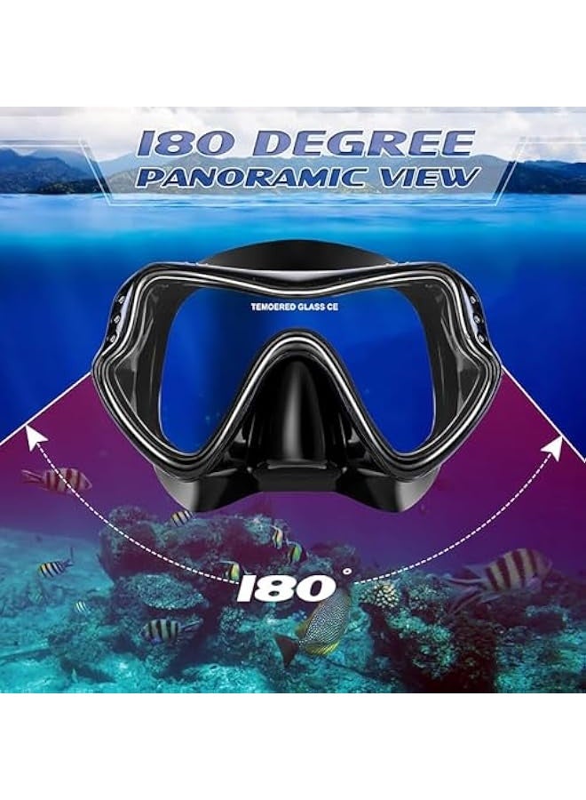 Generic Diving Mask Dry Snorkel Set Adult and Young, Anti-Fog Anti-Leak Snorkel Mask, 180° Panoramic Ultra-Clear Diving Mask, Soft and Comfortable - Image 4