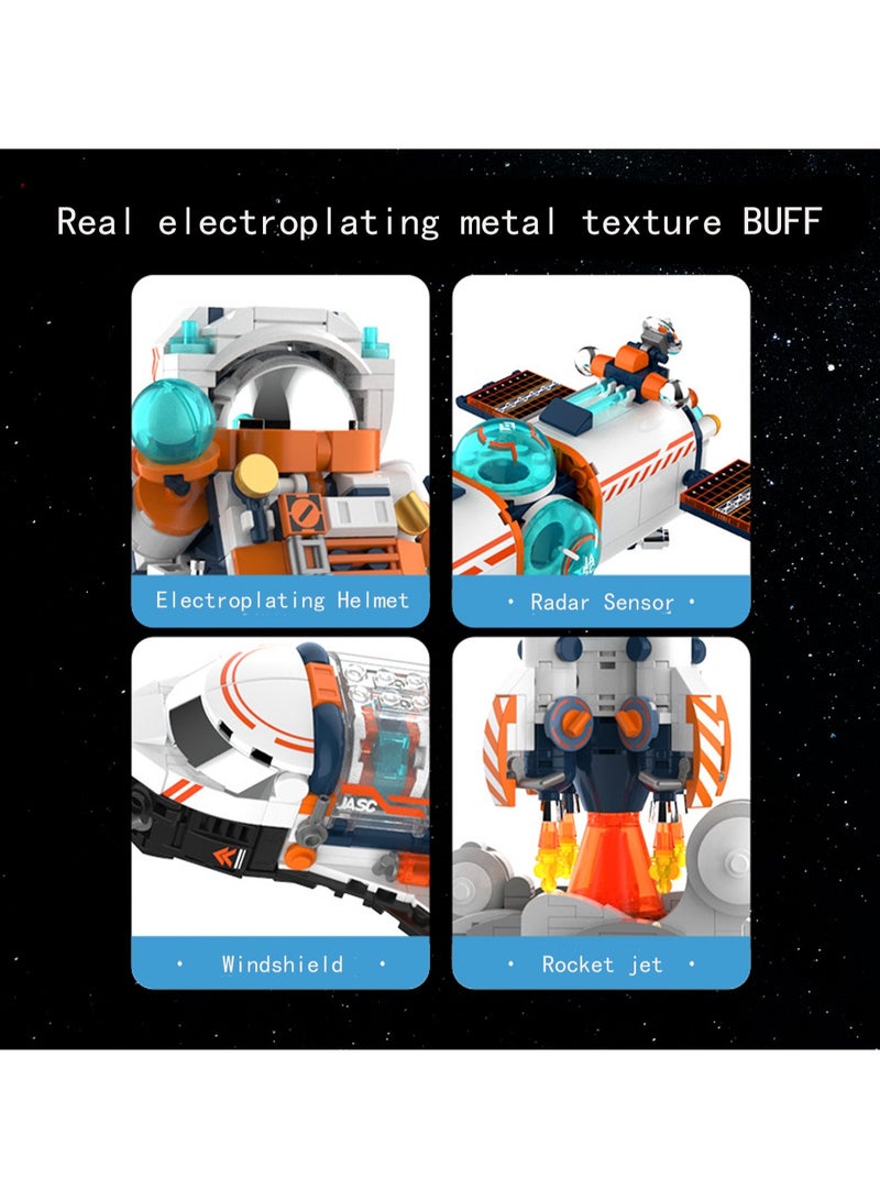 Galaxy Space Station, Aerospace Assembly Model Ornaments Building Blocks Toys, Children'S Educational Game Gifts - Image 4