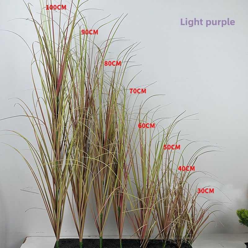 Generic Artificial Reed Onion Grass Home Yard Decor Light purple 