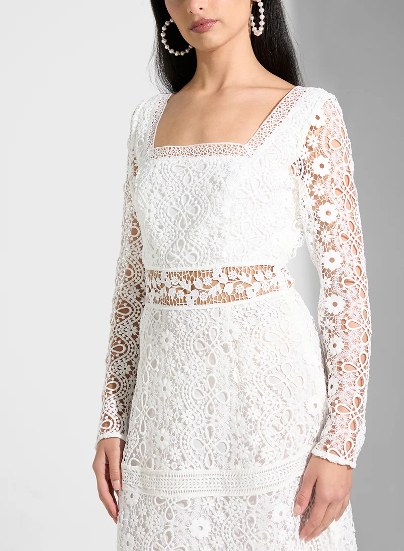 True Decadence Lace Maxi Dress
