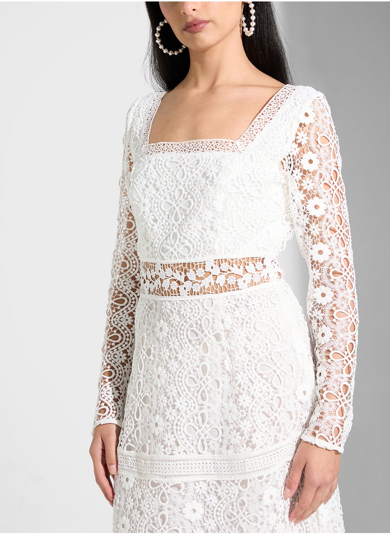 True Decadence Square Neck Maxi Dress  - Image 3