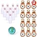 ArtCreativity Bowling Party Favors Pack of 12 Each Set Includes 10 Miniature Pins and 1 Marble Ball Mini Bowling Set Mini Games for Kids and Adults Fun Desk Toys - Image 3