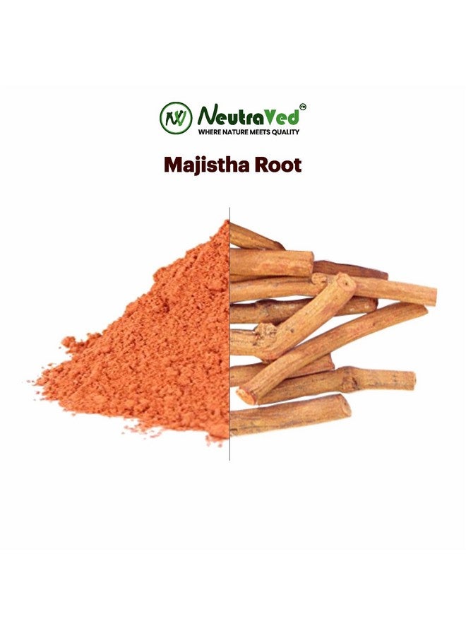 NeutraVed Manjistha Root - 100g, Organic Indian Madder, for Eating also Face and Hair Care, Skin - Ayurvedic Herbs for Men and Women, Packed Clean in Stand-Up Zipper Bag - 100g - Image 4