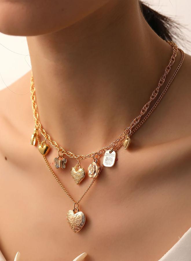 Styli Set of 2 - Heart Drop Necklace