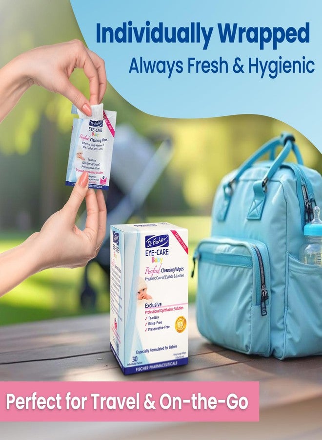 Dr. Fischer Purified, Non Irritating, Tear Free, Hypoallergenic & Sensitive Approved Baby Eyelid Wipes by Dr. Fischer - Pre-moistened, Rinse Free and Pediatrician Recommended - (30) - Image 3