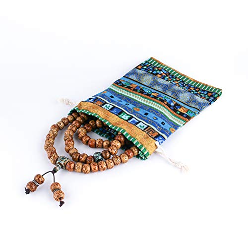 SumDirect Egyptian Ethnic Style Linen Burlap Bag 20Pcs 5×7 inches Gift Bags with Drawstring, Reusable Cotton Candy Bags for Wedding Party Favors - Image 5
