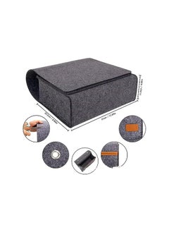 The Bros Felt Bedside Caddy Organizer, Bedside Pocket Storage Holder for Books, Tablet, TV Remote, Phone, Accessories, Fits Bed Rails, Sofa, Bunk Bed  - Image 3