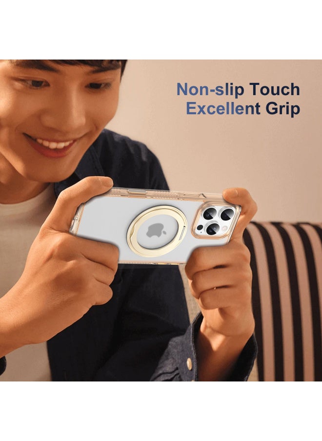 Generic - Suitable For Iphone 16promax Mobile Phone Case Camera Button Full Bag Magnetic Pivot Case For Iphone16pro Mobile Phone-Color:[transparent Blue] With Camera Active Button-magnetic Bracket-Applicable Model:For Iphone 16pro - Image 1