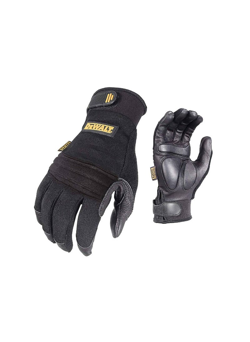 DEWALT Safety Work Gloves Vibration Absorption Leather Tough Tanned DPG250L Dewalt