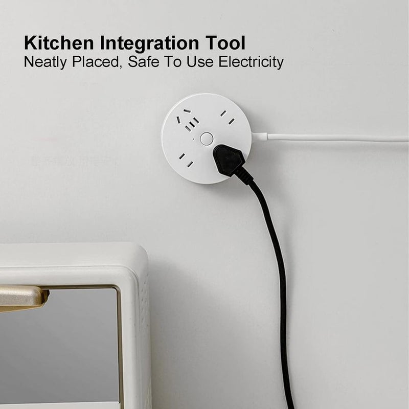 Mockery Mockery Socket Holder WallMounted Self Adhesive Fixator Socket Fixer Seamless Power Strip Holder for Home Cable Wire Organizer Rack Sticker PunchFree Plug Fixer Power Strip Holder Pack of 3  - Image 5