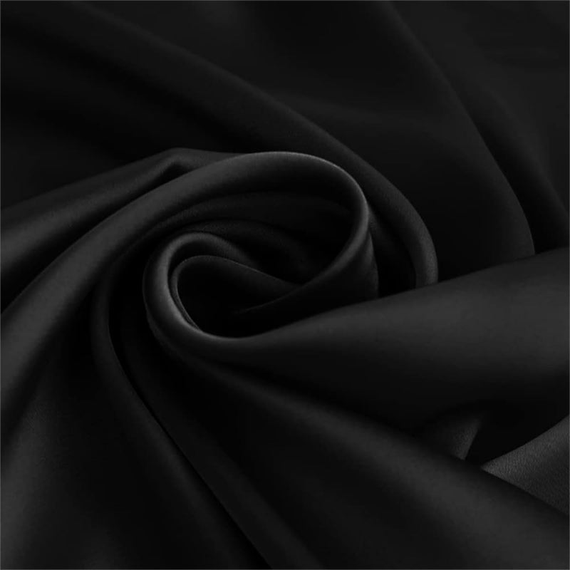 MLMW Black Shawl Wraps for Women Evening Dresses Formal Satin Shawl Wraps Dressy Extra Long for Wedding Party Bridesmaid Bridal Baby Shower Anniversary - Image 3