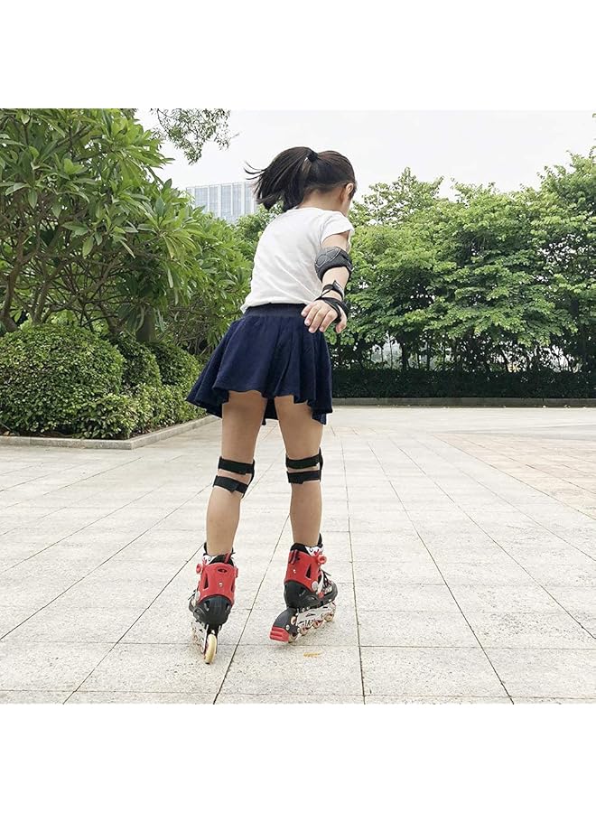 Kids Youth Knee Pad Elbow Pads Guards Protective Gear Set For Roller Skates Cycling Bmx Bike Skateboard Inline Skatings Scooter Riding Sports - Image 5