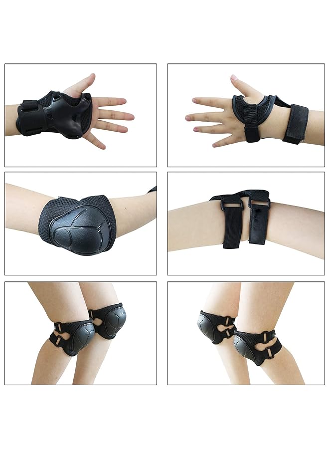 Kids Youth Knee Pad Elbow Pads Guards Protective Gear Set For Roller Skates Cycling Bmx Bike Skateboard Inline Skatings Scooter Riding Sports - Image 4